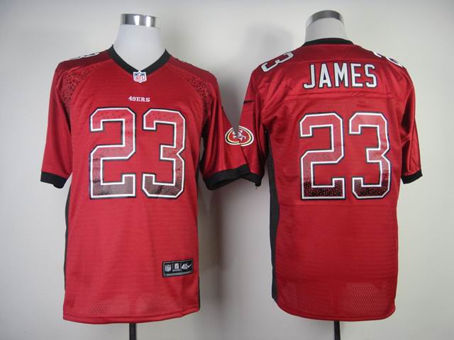 Nike San Francisco 49ers 23 James red drift fashion nfl jersey