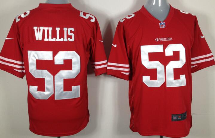 Nike San Francisco 49ers 52 Patrick Willis Game Red NFL Jerseys