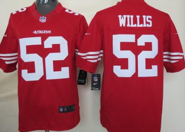 Nike San Francisco 49ers 52 Willis Red Limited Jersey