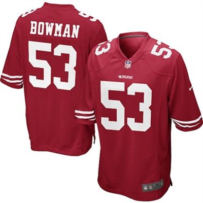 Nike San Francisco 49ers 53 NaVorro Bowman Red football Game Jersey