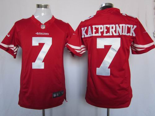 Nike San Francisco 49ers 7 Colin Kaepernick Game Red NFL Jerseys