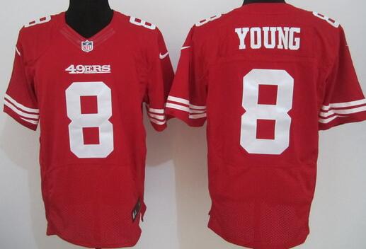 Nike San Francisco 49ers 8 Steve Young Elite Red NFL Jerseys