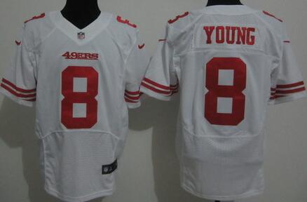 Nike San Francisco 49ers 8 Steve Young Elite White NFL Jerseys