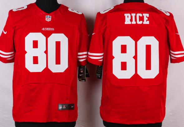 Nike San Francisco 49ers 80 Jerry Rice Elite Red NFL Jerseys