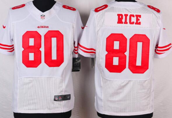 Nike San Francisco 49ers 80 Jerry Rice white elite NFL Jerseys