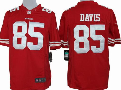 Nike San Francisco 49ers 85 Vernon Davis Limited Red NFL Jerseys