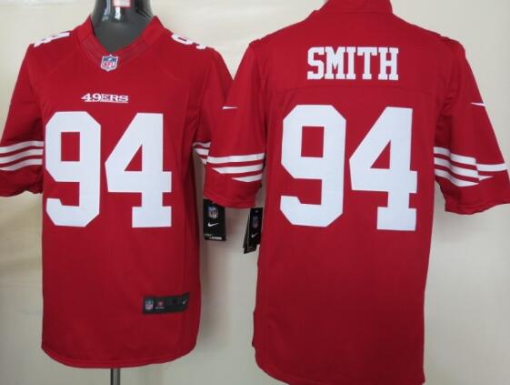 Nike San Francisco 49ers 94 Smith Red Limited Jersey