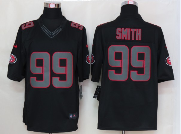 Nike San Francisco 49ers 99 Smith Impact Limited Black Jersey