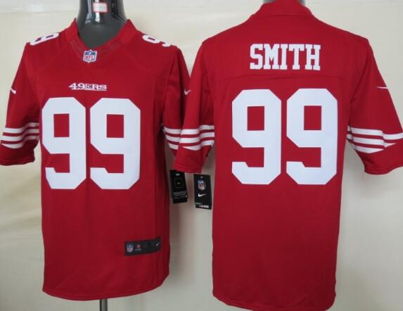 Nike San Francisco 49ers 99 Smith Red Limited Jersey