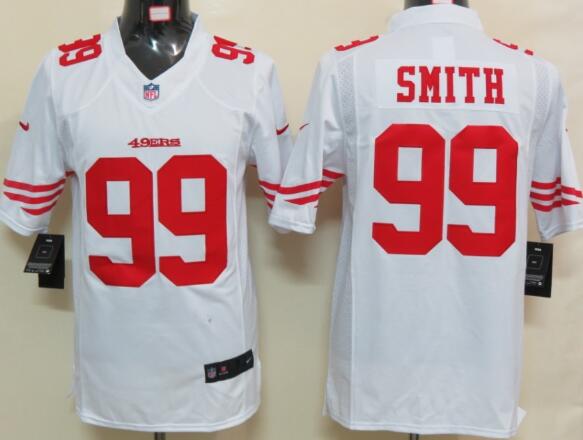 Nike San Francisco 49ers 99 Smith White Limited Jersey