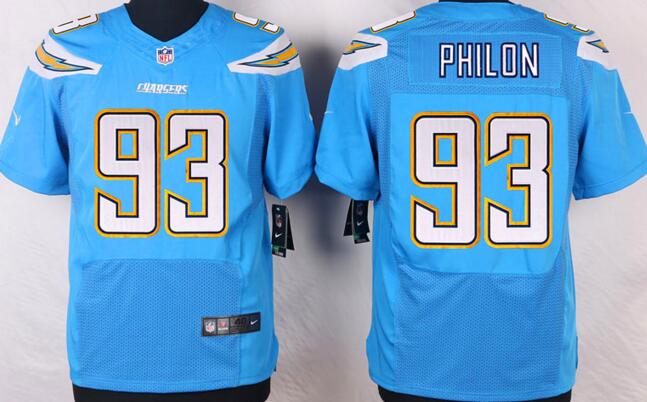 Nike San diego chargers 93 philon skyblue elite nfl jerseys