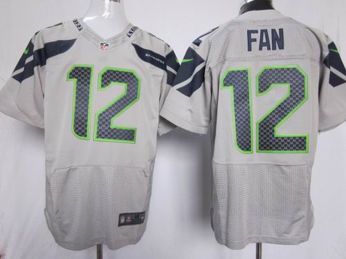 Nike Seattle Seahawks 12 th Fan Elite Grey NFL Jerseys