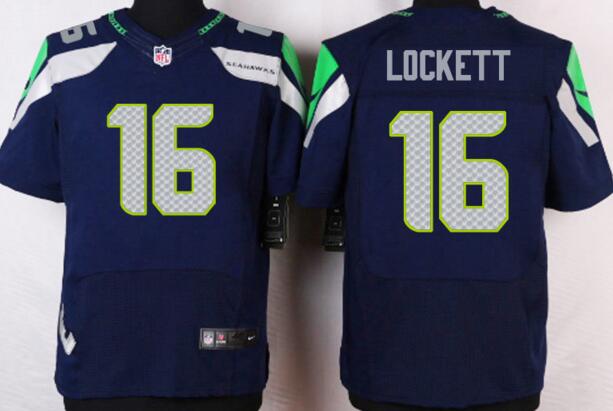 Nike Seattle Seahawks 16 Tyler Lockett elite blue NFL Jerseys