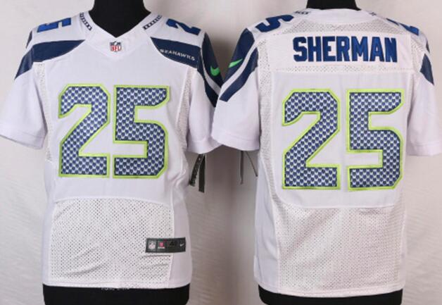 Nike Seattle Seahawks 25 Richard Sherman white Colors Elite Jerseys