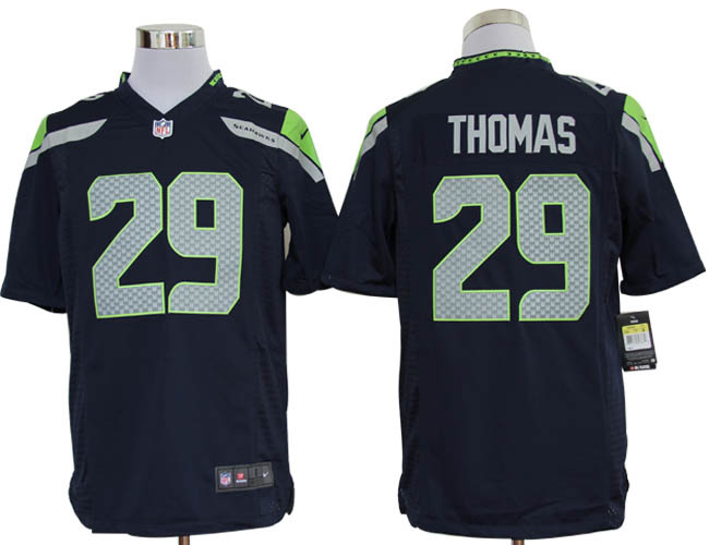 Nike Seattle Seahawks 29 THOMAS game Blue NFL Jerseys