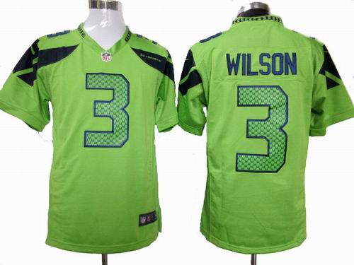 Nike Seattle Seahawks 3 Russell Wilson Game Green NFL Jerseys