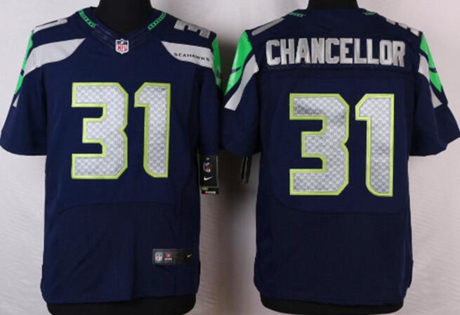 Nike Seattle Seahawks 31 Kam Chancellor Elite Blue NFL Jerseys