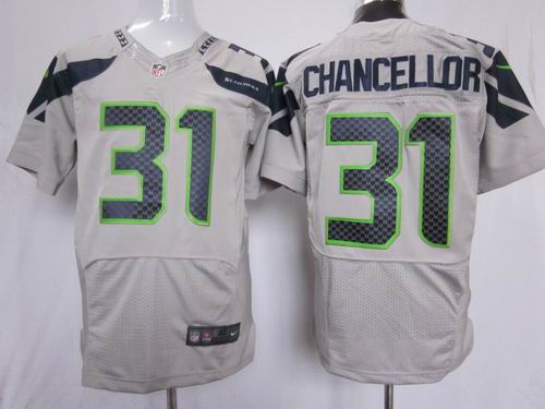 Nike Seattle Seahawks 31 Kam Chancellor Elite Grey NFL Jerseys