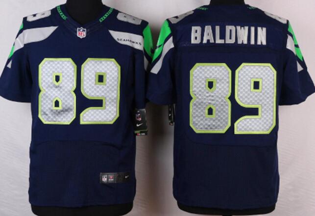 Nike Seattle Seahawks 89 baldwin blue elite Jersey