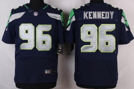 Nike Seattle Seahawks 96 Cortez Kennedy Elite Blue NFL Jerseys