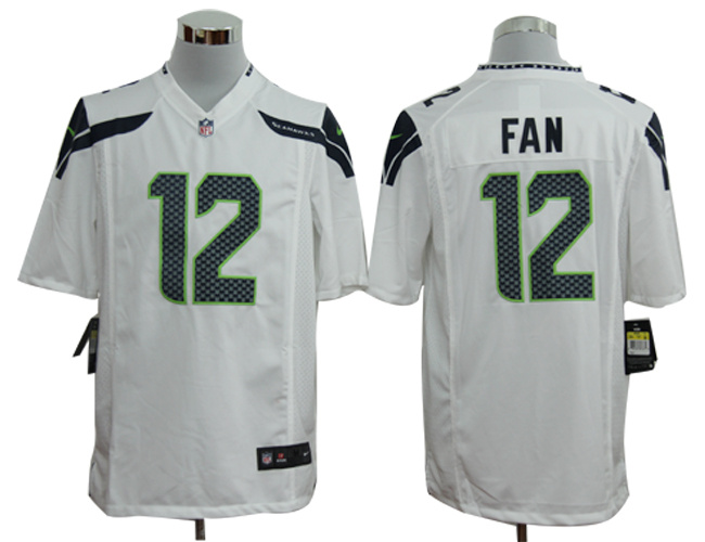 Nike Seattle Seahawks FAN 12 game white NFL Jersey