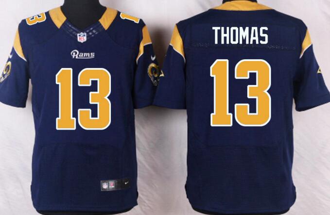 Nike St. Louis Rams 13 Mike Thomas Elite blue football men Jerseys