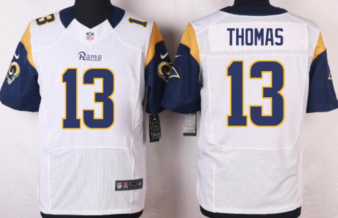 Nike St. Louis Rams 13 Mike Thomas Elite white football men Jersey