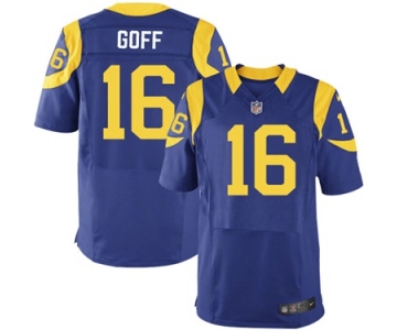 Nike St. Louis Rams 16 Jared Goff Blue elite men nfl jerseys