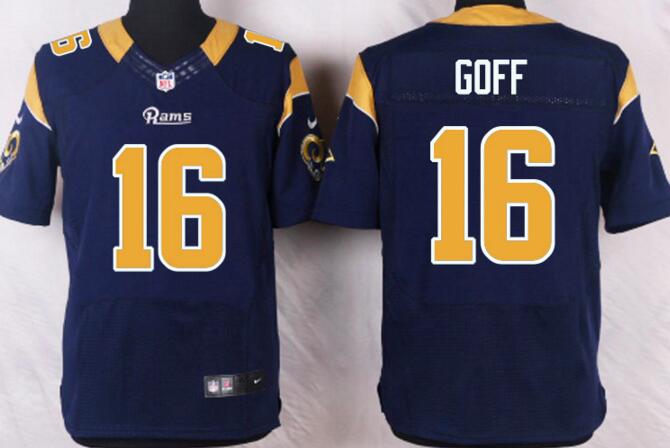 Nike St. Louis Rams 16 Jared Goff Blue elite nfl jersey