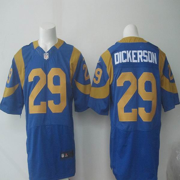 Nike St. Louis Rams 29 Eric Dickerson elite blue gold football men jersey