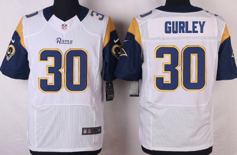 Nike St. Louis Rams 30 Todd Gurley Elite White nfl Jersey