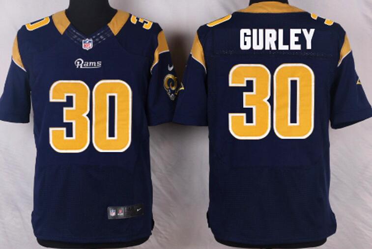 Nike St. Louis Rams 30 Todd Gurley Elite blue nfl Jersey