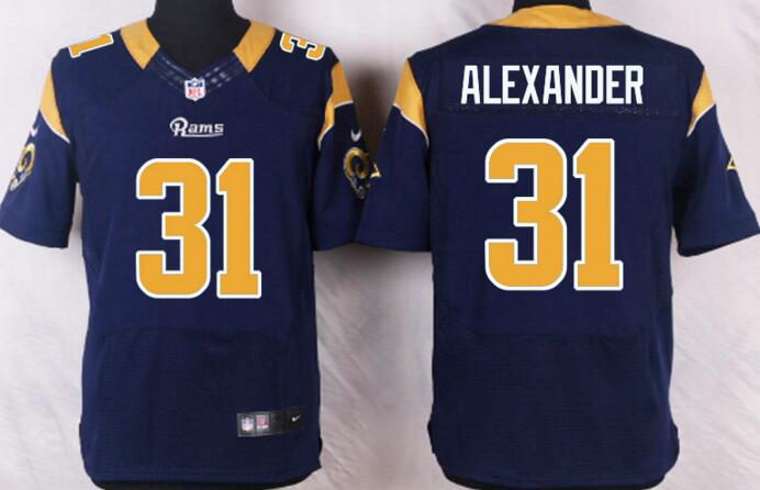 Nike St. Louis Rams 31 Maurice Alexander blue Elite football men Jerseys