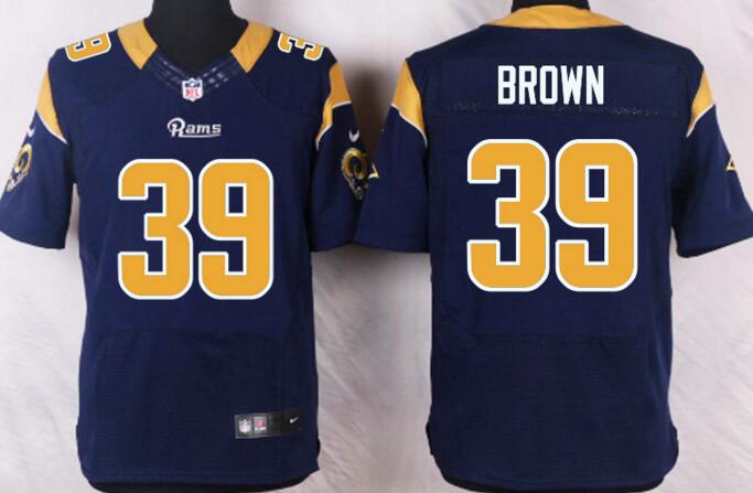 Nike St. Louis Rams 39 Malcolm Brown Elite blue NFL football Jerseys