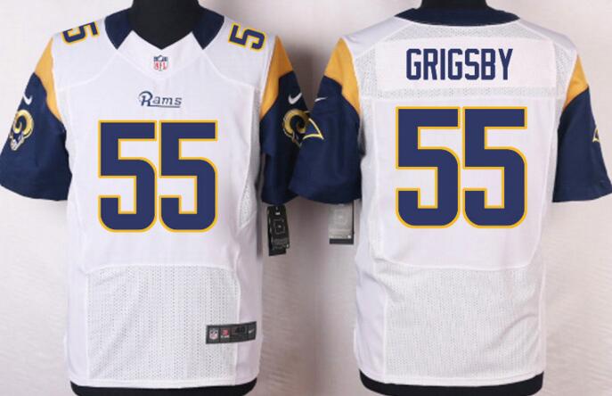 Nike St. Louis Rams 55 Nic Grigsby Elite White football men Jerseys