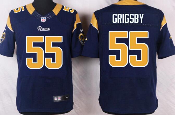 Nike St. Louis Rams 55 Nic Grigsby Elite blue football men Jersey