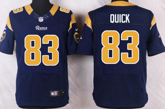 Nike St. Louis Rams 83 Brian Quick men Elite Blue NFL football Jerseys