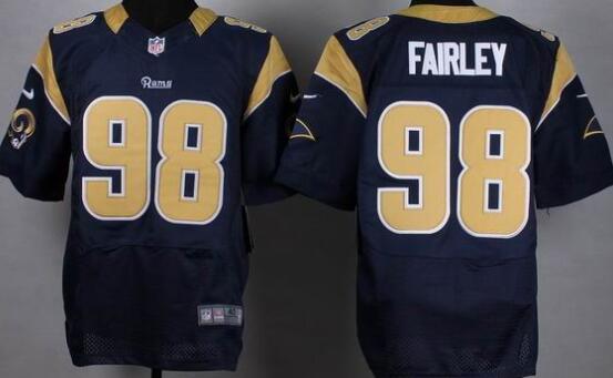 Nike St. Louis Rams 98 Fairley Navy Blue elite NFL Jerseys