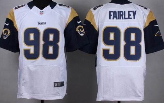 Nike St. Louis Rams 98 Fairley white elite NFL Jerseys