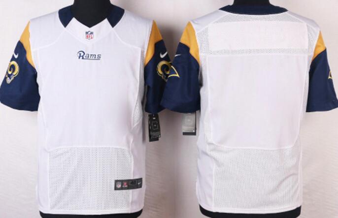 Nike St. Louis Rams Blank Elite White NFL Jerseys