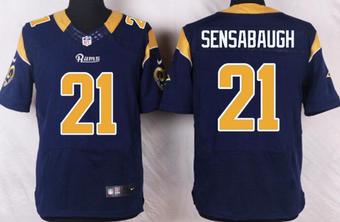 Nike St.Louis Rams 21 Coty Sensabaugh blue elite football men Jerseys