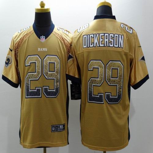 Nike St.Louis Rams 29 Eric Dickerson drift fashion yellow nfl jersey