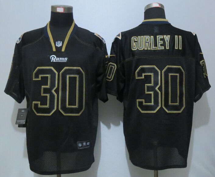 Nike St.Louis Rams 30 Gurley Lights Out Black Elite Jerseys