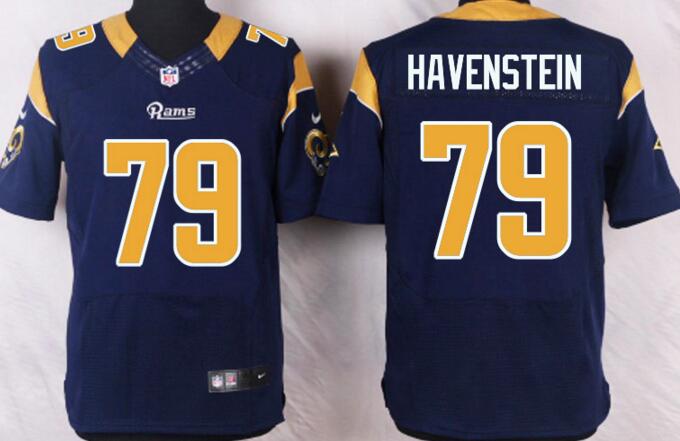 Nike St.Louis Rams 79 Rob Havenstein Blue elite football men Jerseys