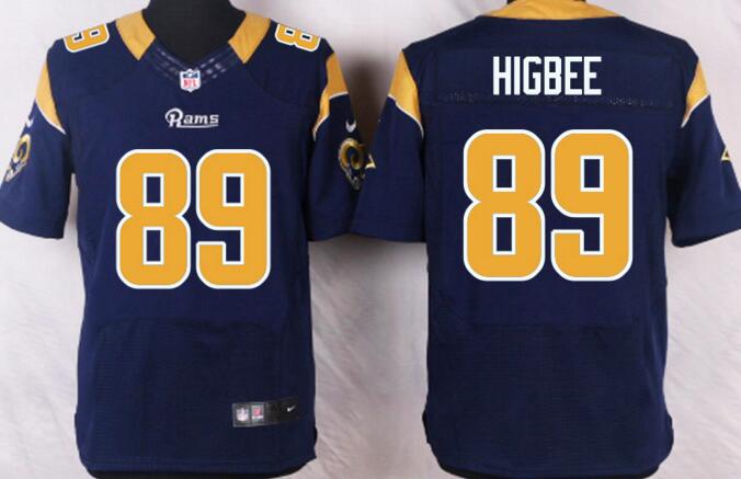 Nike St.Louis Rams 89 Tyler Higbee blue elite NFL football Jerseys