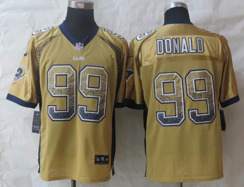 Nike St.Louis Rams 99 Donald Drift Fashion Gold Elite Jerseys