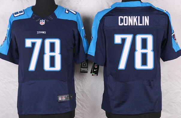 Nike Tennessee Titans 78 Jack Conklin dark blue elite NFL Jerseys