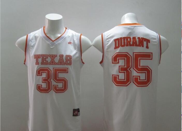 Nike Texas Longhorns Kevin Durant #35 White College Basketball Jersey