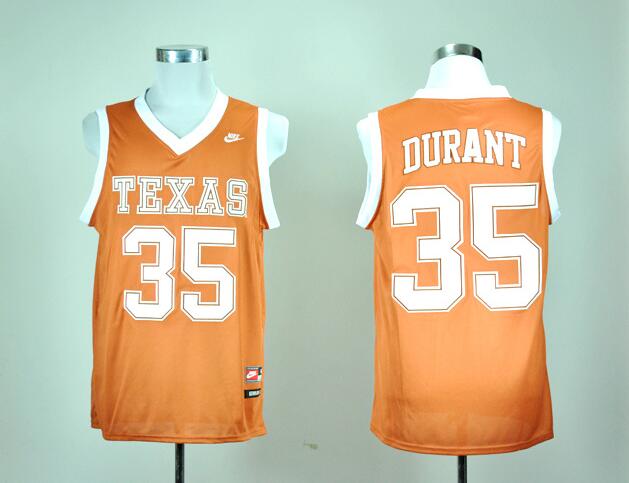 Nike Texas Longhorns Kevin Durant 35 Burnt Orange College Basketball NCAA Jerseys