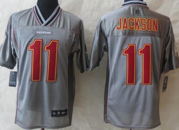 Nike Washington Red Skins 11 Desean Jackson Grey Vapor Elite Jerseys